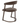 Dining Chair Dexter - Medium Bronze Finish Abrasia Grey