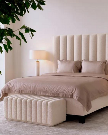 Bed Set Mavone - Bouclé Cream
