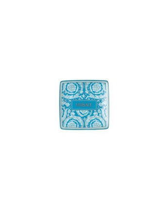 Versace Barocco Teal Bowl 12 cm square flat